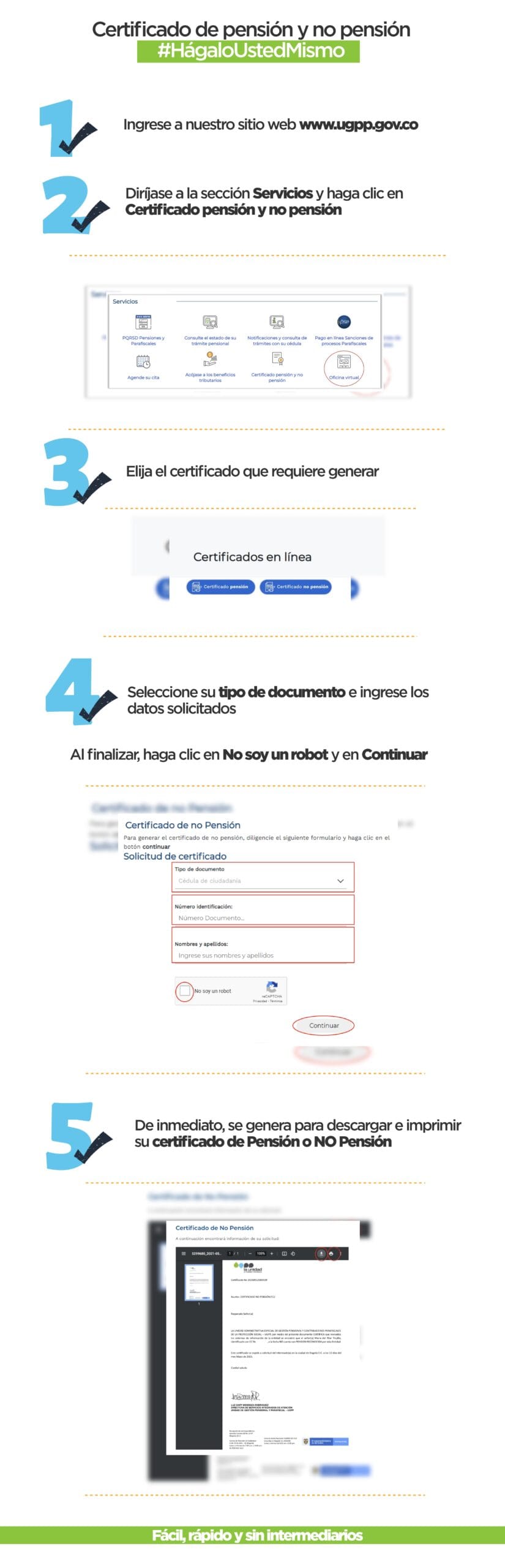 Imagen Certificado de Pensión y no Pensión